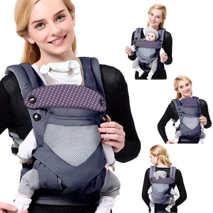 Porte b b ergonomique avec capuche multi positions porte b b