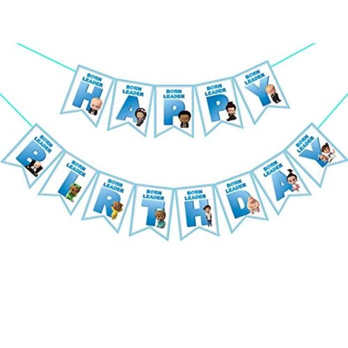 Support A Decorer Vpu45 Patron Joyeux Anniversaire Banniere Pour Birthday Party Decoration Comprend 13 Pieces Bien Drapeaux Concu Cdiscount Maison