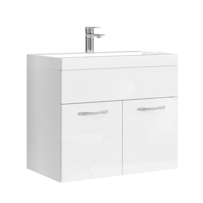 Meuble De Salle De Bain Badplaats Montreal 01 – 60 Cm – Chêne/Blanc – Neuf