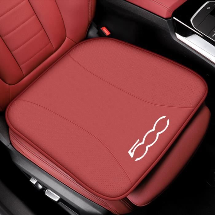 Pour Fiat 500-Rouge - Coussin de siège de voiture - Juste de coussin de siège de voiture en cuir, Protection