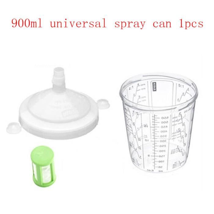 Kit De Gobelets Jetables Pour Aérographe HVLP/LVLP - 10 Bechers 600 Ml Avec Couvercles, Filtres, Bouchons - 12