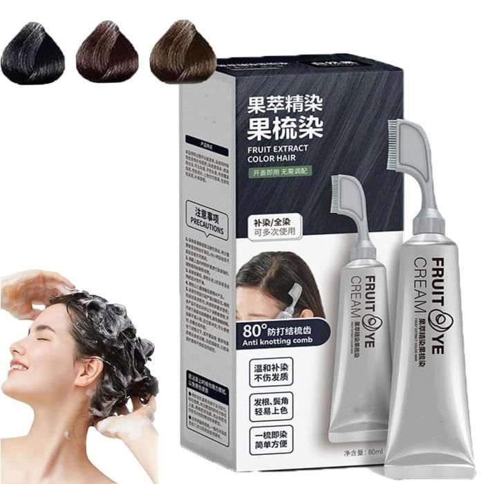 Fruit Essence Hair Dyeing Comb, Plant Extract Hair Dye Essence, Xusheng ...