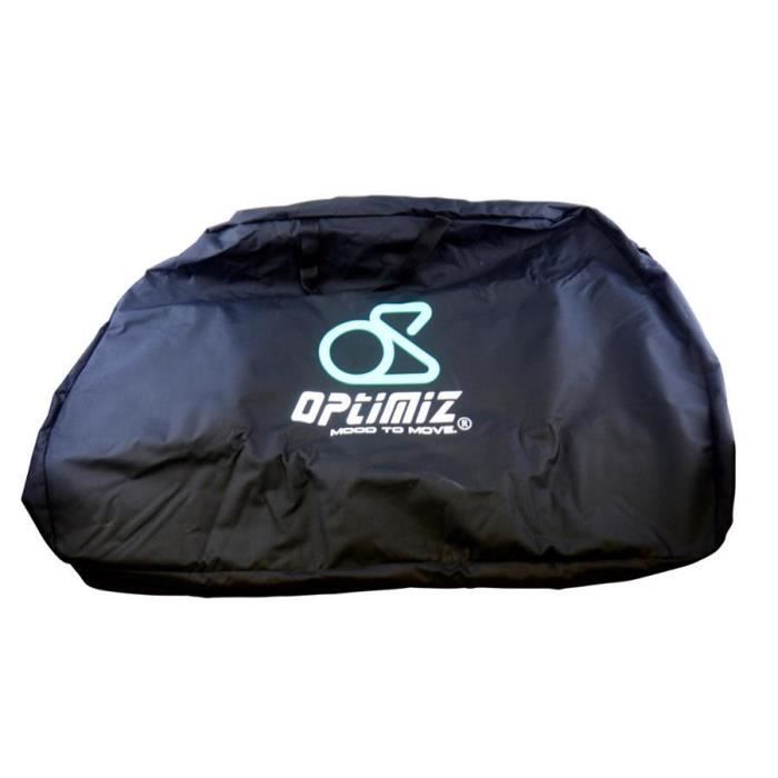Housse de transport renforcé compartiment 2 roues et separation Optimiz - noir - 1300x800x200 mm