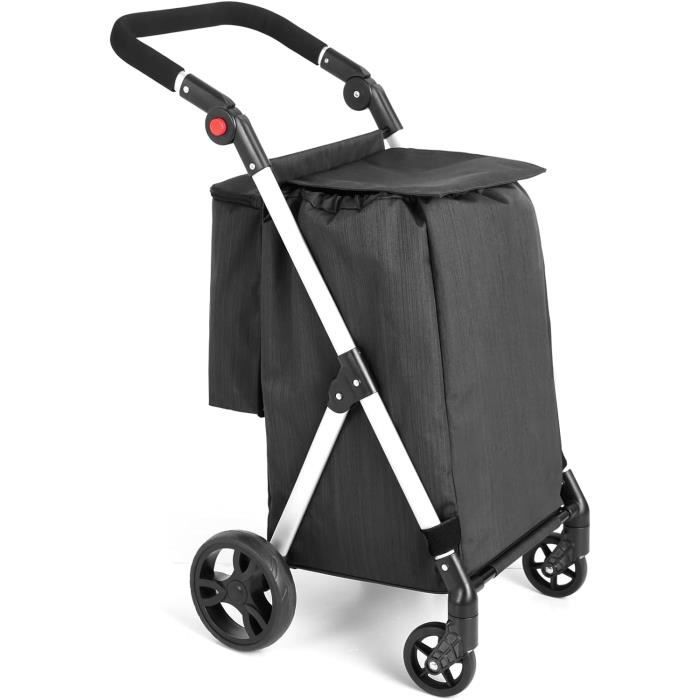 Chariot De Courses Léger Ariana ST54 - 2 Roues, Capacité 59 Litres, Sac Amovible Avec Cordon, Poids 1,7 Kg