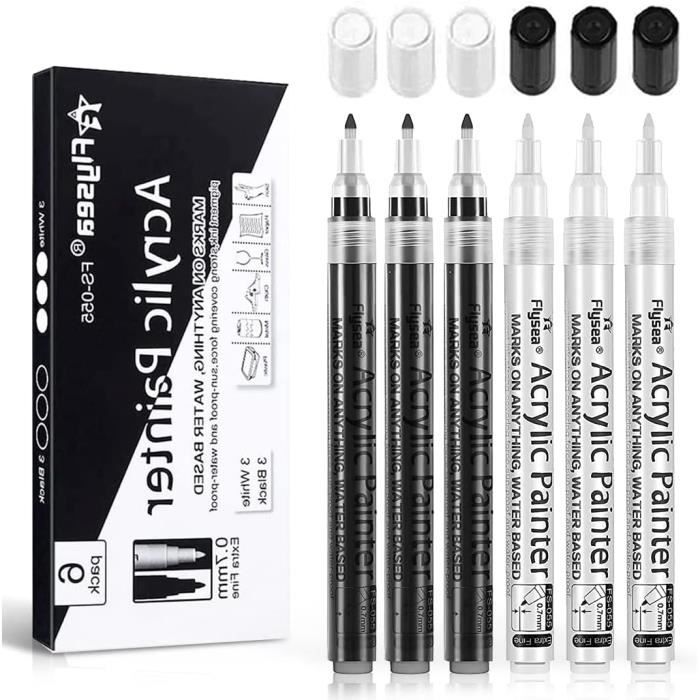 ROM Stylos Marqueurs De Peinture Acrylique 60 Couleurs 60 Couleurs Marqueurs De Peinture