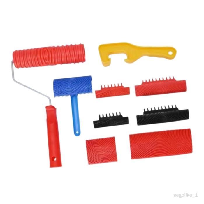 Rouleau De Grainage Du Bois EJ.LIFE - Motif Bois Texture - Poignée En