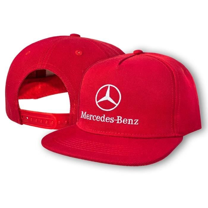 Mercedes Benz Casquette de Baseball Snapback Rouge Brodé Logo Auto Voiture  Homme Femme Réglable Cap Chapeau Hip-Hop Cadeau 5 Panel - Cdiscount  Prêt-à-Porter