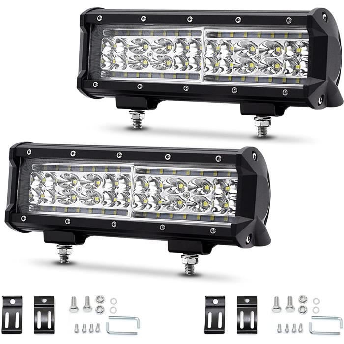 Phare De Travail LED 7 Pouces Voiture Moto - Feux Route/Croisement/DRL/Clignotant 100W IP67