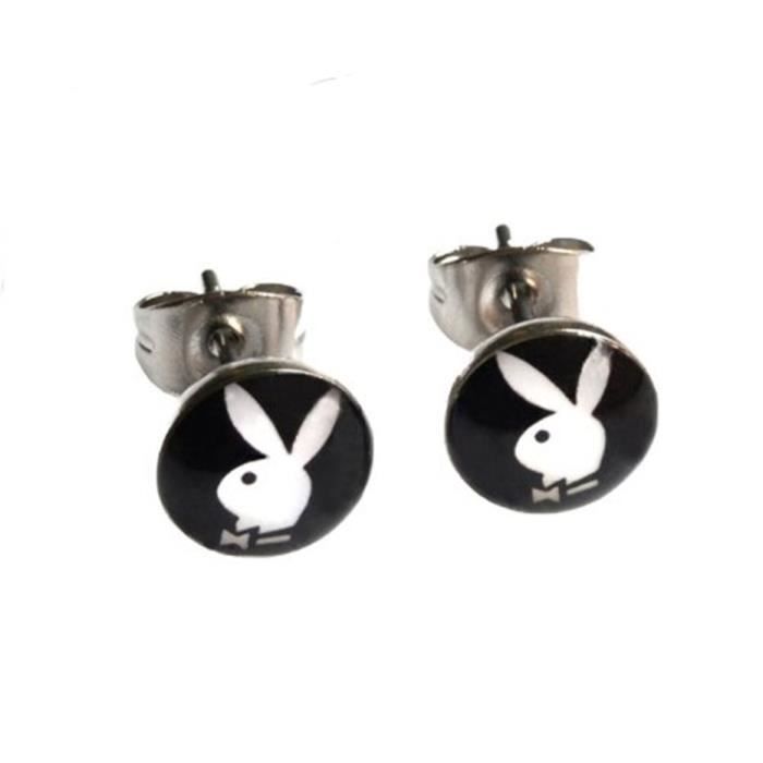 PAIRE DE BOUCLES D OREILLES PLAYBOY COLORIS AU CHOIX PAIRE DE BOUCLES D OREILLES PLAYBOY COLORIS AU CHOIX