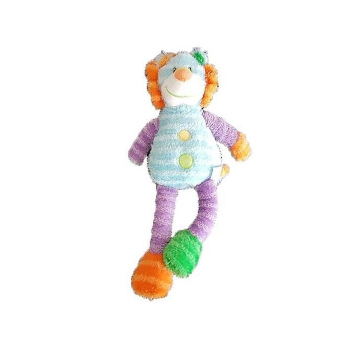 Doudou Gifi Lion Bleu Orange Vert 40cms Cdiscount Puericulture Eveil Bebe