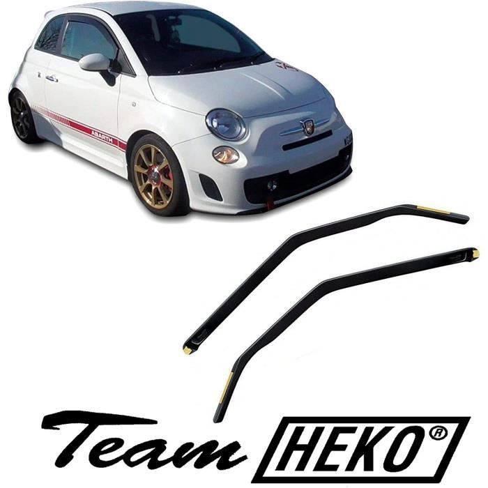 Déflecteurs pour auto J&J AUTOMOTIVE | Deflecteurs d'air déflecteurs de Vent Compatible avec Fiat 500 3 Portes 2007-prés 3319