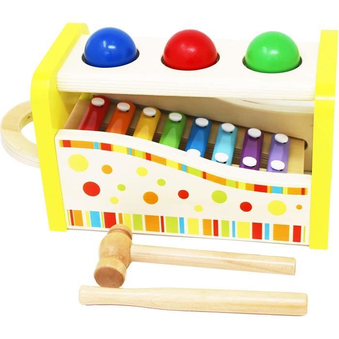 Toys Of Wood Oxford Tape Tape Marmotte Xylophone Musical Jeux En Bois Bebe 1 An Avec Jeu De La Taupe Et Balles Jouets A Marteaux Cdiscount Jeux Jouets