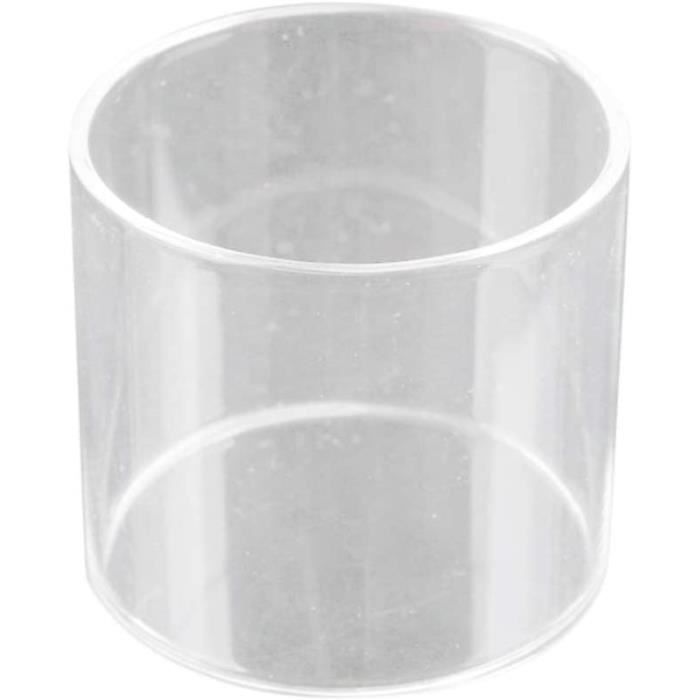 GeRnie 3 Pièces Coupe-Vent Bougie Verre Transparent - Couvercle Cylindre Chandelier 10x6x6cm