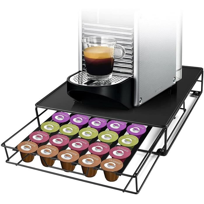 Support à Capsules Café En Bambou - Capacité 23 Dosettes - Design Cactus - Pour Nespresso® Et Autres