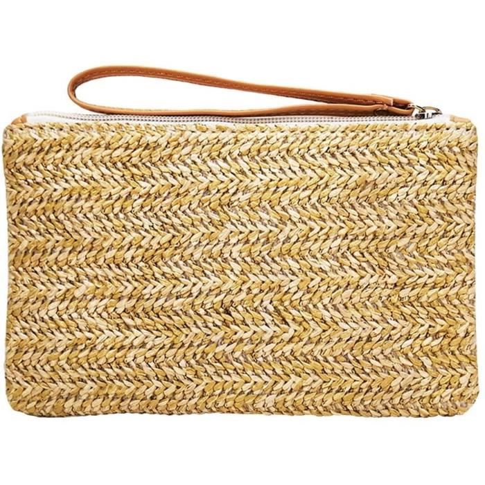 Sac Main d embrayage De PailleSacs Main Femme Boho Enveloppe
