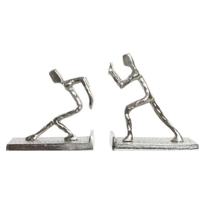 DIFIT Lot De 4 Paires De Serre-livres En Métal Robustes Pour étagères, Serre-livres