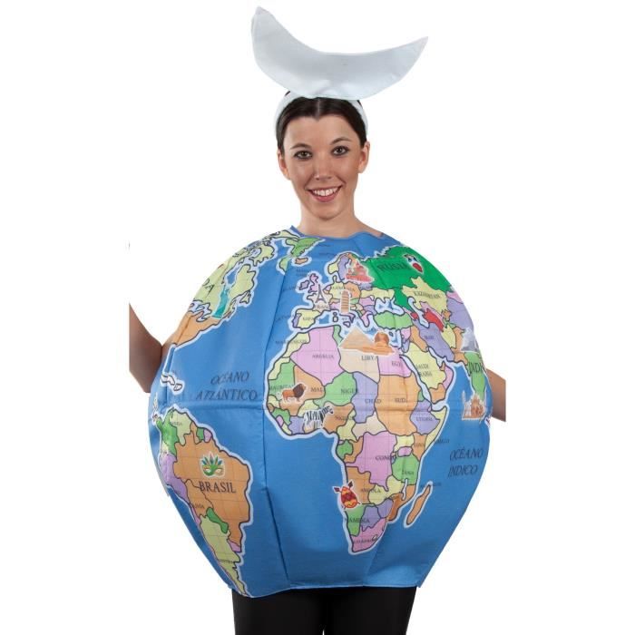 Déguisement Globe terrestre adulte FIESTA Y CARNAVAL, SL TU Noir Carnaval Cdiscount
