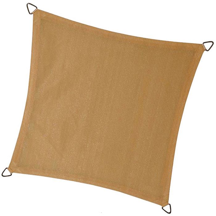 NC toile d'ombrage extérieure carrée 3.6x3.6m Sable