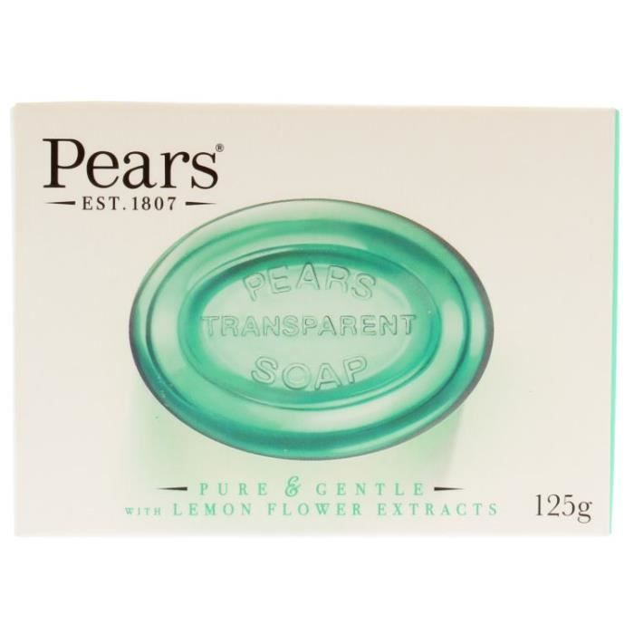 Pears Savon Transparent Aux Extraits De Fleur De Citron 125g Achat Vente Savon Syndets Pears Savon Transparent Aux Cdiscount