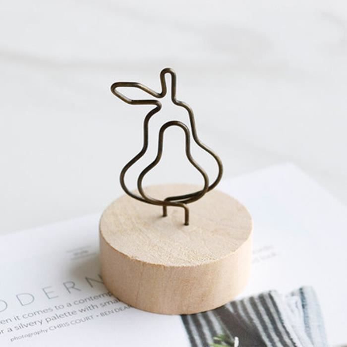 2 Porte-Cartes/Photos En Fer - Support à Pince En Forme D'Oiseau Pour Table (Noir)