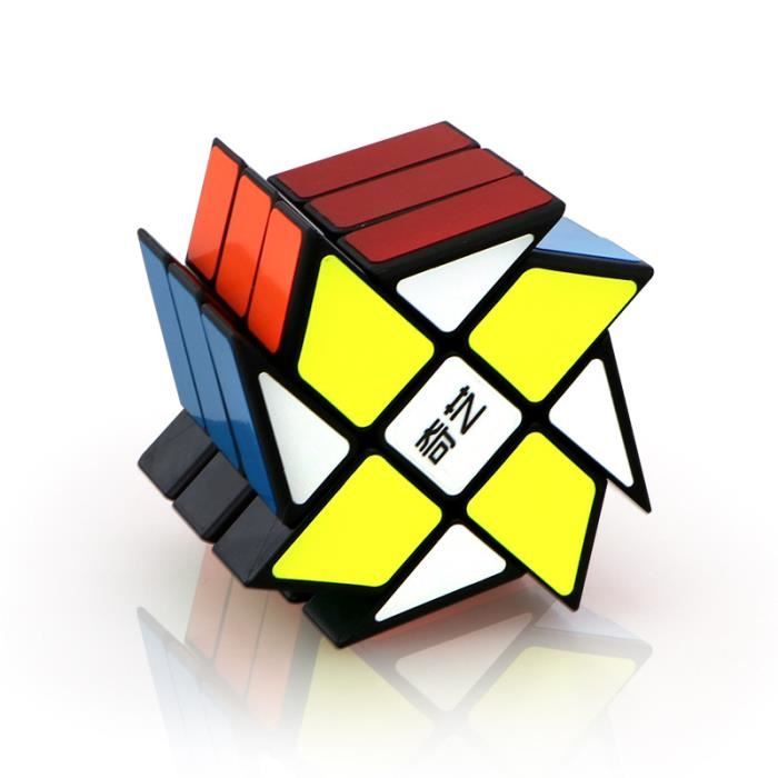 YL-Noir - Cube magique professionnel autocollant, Base pour commencer