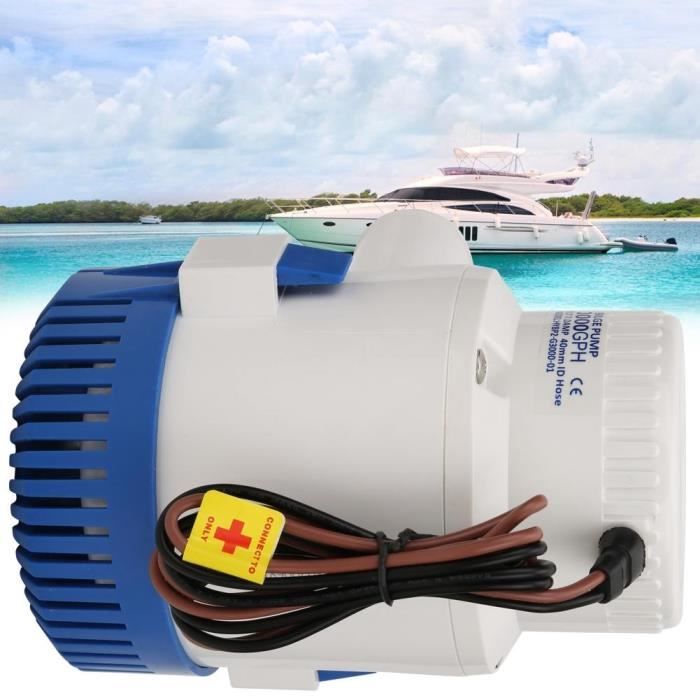 Pompe De Cale Automatique 12V 750GPH - Submersible - Interrupteur à Flotteur - Pour Bateau