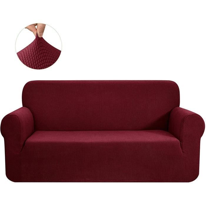 Housse de canapé - Canapé - 1 Pièce - Rouge clair - Extensible - 2 Places