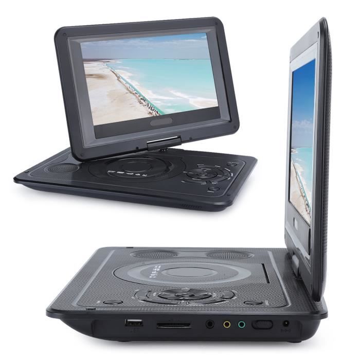 Garosa Lecteur EVD Lecteur DVD EVD Portable Écran LCD 13,9 Pouces avec Fonction TV/FM/USB/Jeu 100‑240V(Prise EU )