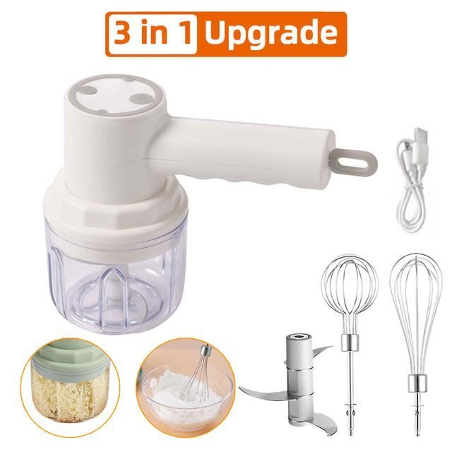 Promo Bol 2 En 1 Hachoir 5 Lames En Inox Batteur Manuel à Fil Chez - 9