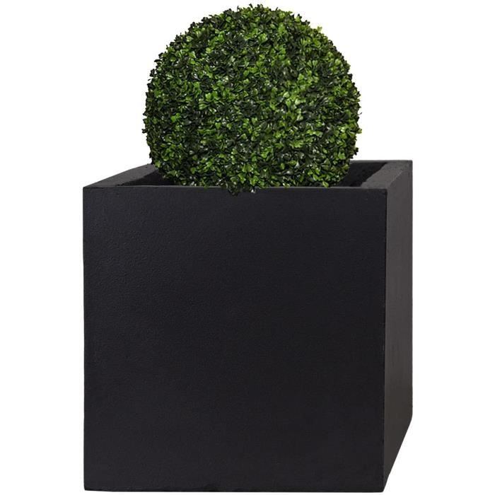Pot De Fleur Cube Pot De Fleur Sable 30X34X34Cm *antigel* *anti-UV* *Qualité Européenne*[H4158