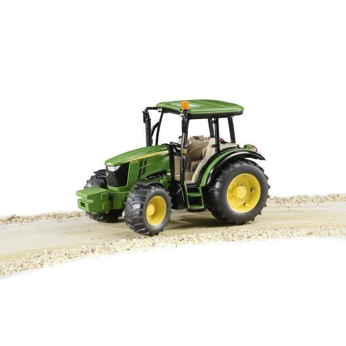 Tracteur miniature John Deere pour enfant - BRUDER - John Deere 5115M - avec poids à l’avant - volant additionnel