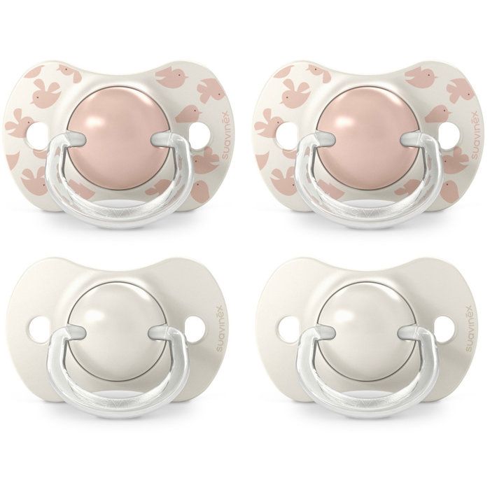 2 Lots de 2 sucettes symétriques - SUAVINEX - Birdies - SX Pro - 6 à 18 mois - Rose