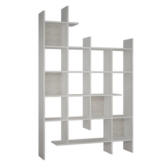 CALICOSY - Etagère 18 tablettes H188 cm - Manco - Blanc CALICOSY - Etagère 18 tablettes H188 cm - Manco - Blanc