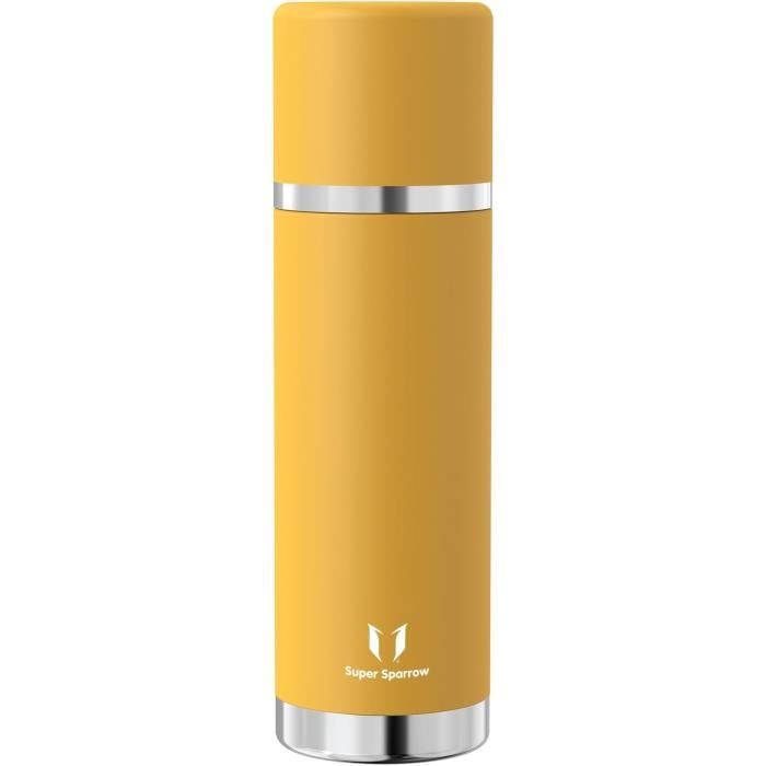 Gourde Isotherme MAMEIDO 500ml - Inox Garde Froid 24h/Chaud 12h, Étanche Sans BPA - Design Marbre Or