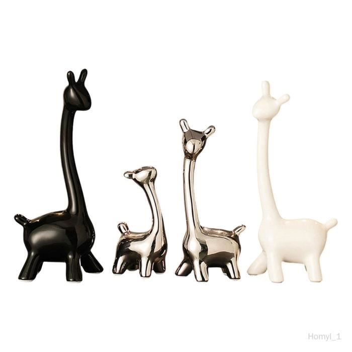 Lampe Solaire Girafe En Résine - Décoration De Jardin Avec éclairage Automatique, 22 Cm, Couleur Bronze, énergie Solaire - 4