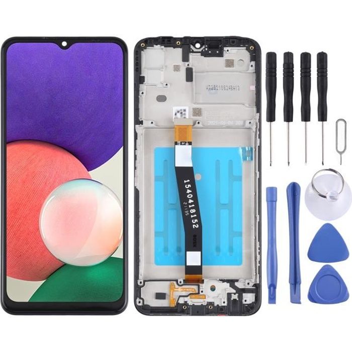 Écran Samsung Galaxy A22 5G SM-A226 Écran LCD (Original)+ Tactile préassemblés sur CHASSIS + Outils (Noir)