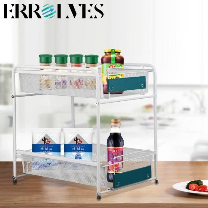 Tiroir Coulissant En Métal Sous L'évier, étagère De Rangement à 2