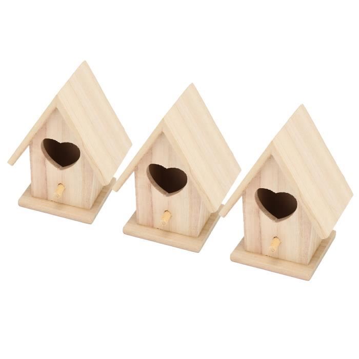 Kit Nichoir à Oiseaux DIY Sunshine Smile | 4 Modèles à Peindre | Loisir Créatif Enfants | Assemblage Sans Outils