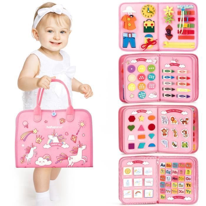 PW TOOLS Tableau magnétique pour Tout-Petit 1-3 - Tableau magnétique avec Stylo magnétique et Perles magnétiques colorées - Planche à Dessin pour Tout -Petits, Jouets Montessori pour garçons et Filles