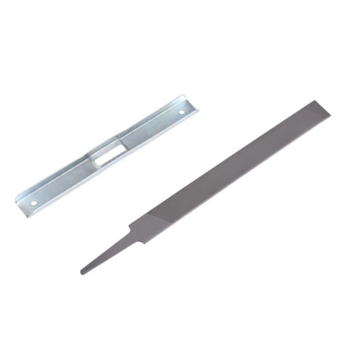 Kit Affûtage Tronçonneuse : Lime Plate 20 Cm + Jauge De Profondeur - Outil Universel Fer Haute Résistance
