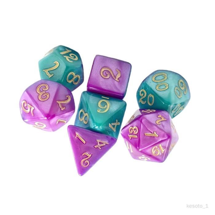 6x dés polyédriques D20 ensemble de dés à 20 faces pour jeu de rôle KTV 6x dés polyédriques D20 ensemble de dés à 20 faces pour jeu de rôle KTV