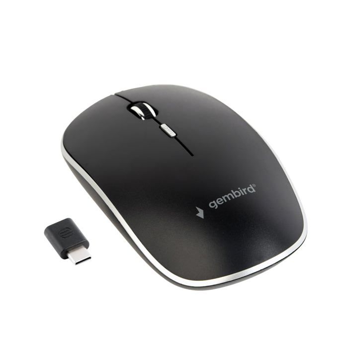 Souris optique sans fil – Gembird – MUSW-4BSC-01 – Noir – 4 boutons – DPI réglable