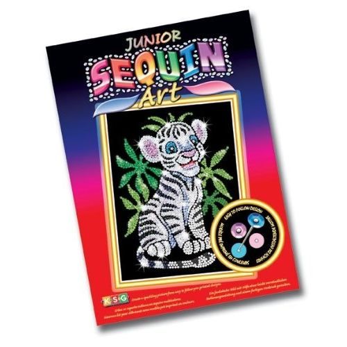 Baker Ross FE115 Kits D'Art Paillettes Dinosaures - Lot De 4, Activité Créative Enfants
