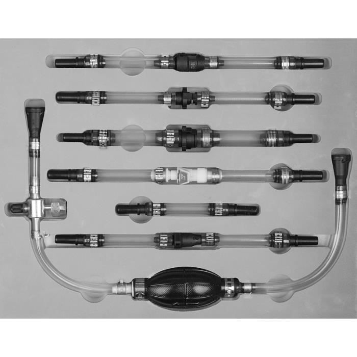 Kit Purge Circuit Diesel – 7 Pièces – Basse Pression – Compatible Ford, Mercedes, Peugeot, Renault – Tuyau Transparent