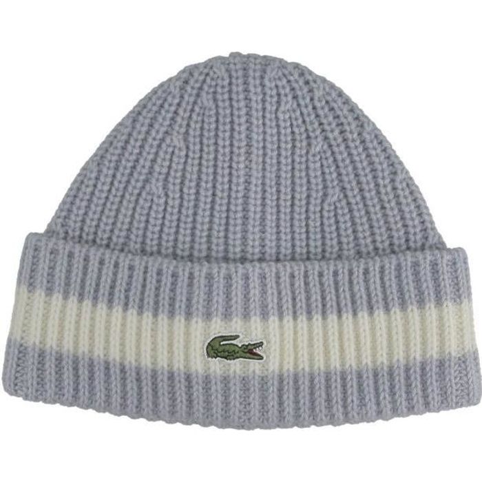 Bonnet lacoste shop gris pas cher