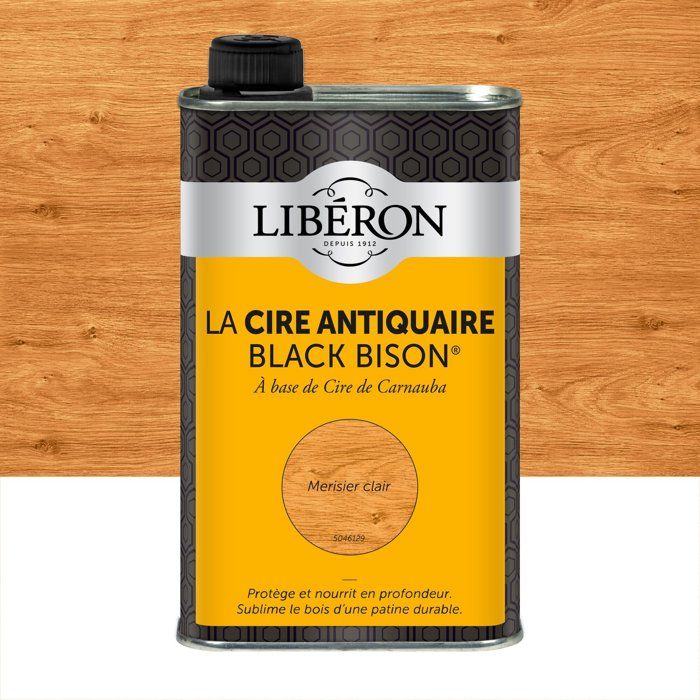 Cire antiquaire Black Bison® Liquide - LIBERON - Merisier clair - 0 5L Cire antiquaire Black Bison® Liquide - LIBERON - Merisier clair - 0 5L