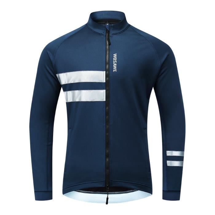 Veste de v lo Homme en laine polaire thermale pour l hiver Rouge