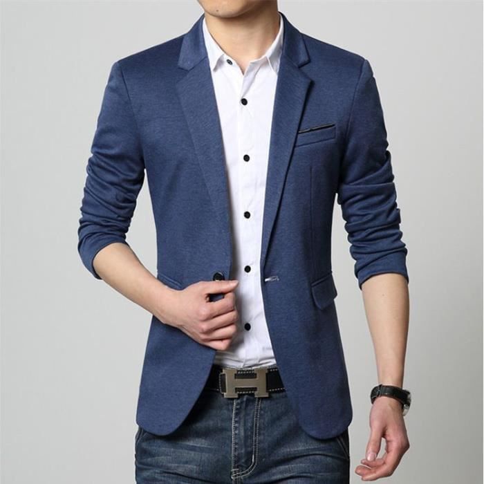 Veste de Costume Slim Fit Blazer Homme V tements Homme Mode