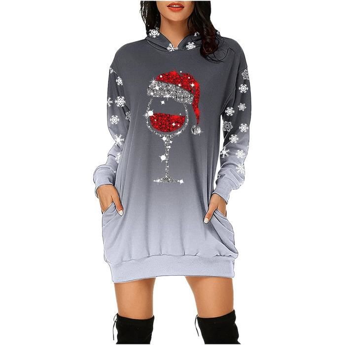 Pull De Noël Humoristique Pour Femme - Col Rond, Manches Longues - Sweat-shirt Chaud Et Rigolo Pour Les Fêtes