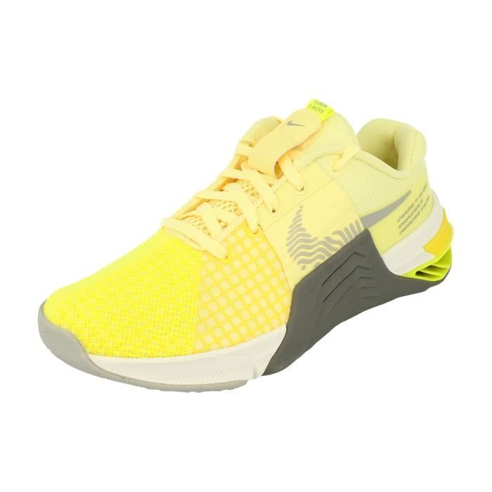 Nike Baskets Nike Femme Metcon 8 Do9327 - Jaune - Lacets - Plat - Synthétique